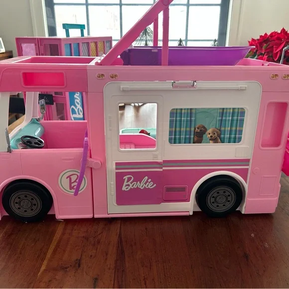 Barbie Pink Camper Van with Accessories - Picture 2 of 4